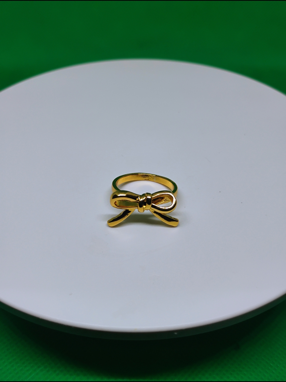 Gold Bow Accent Ring Size 7 - Women Jewelry
